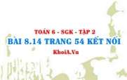 Bài 8.14 trang 54 Toán 6 Tập 2 Kết nối tri thức